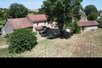 Lovely house in a small hamlet with cottage to restore, pool and land