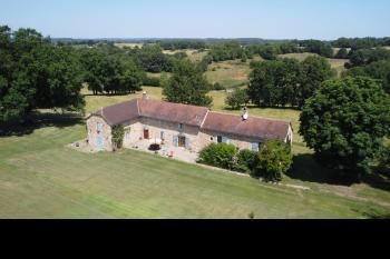 Lovely stone built house in a private setting with pool and land