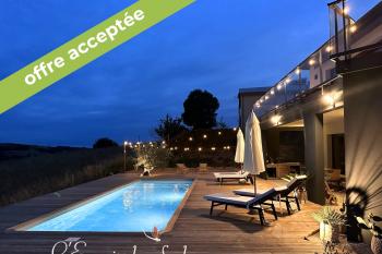 Modern architecturally designed house with pool and lovely views