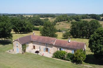 Lovely stone built house in a private setting with pool and land